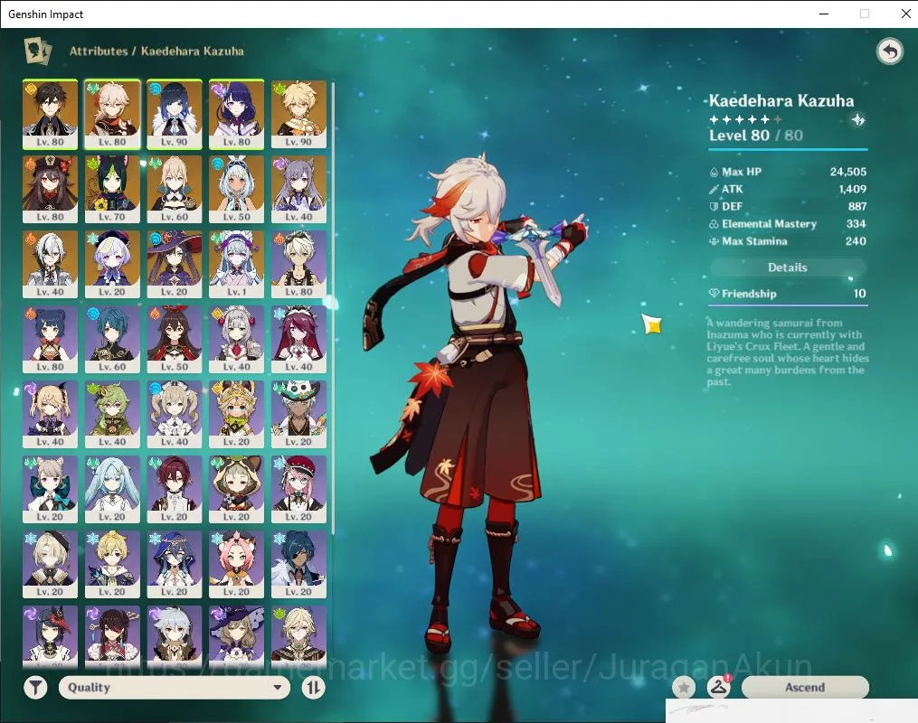 Genshin Impact Accounts Mid Game ASIA|AR 55| 7 Limited+ 2[5* Weapon]|Arlecino,kazuha,Yelan,Raiden,Zongli,HuTao,Mualani|MC 3