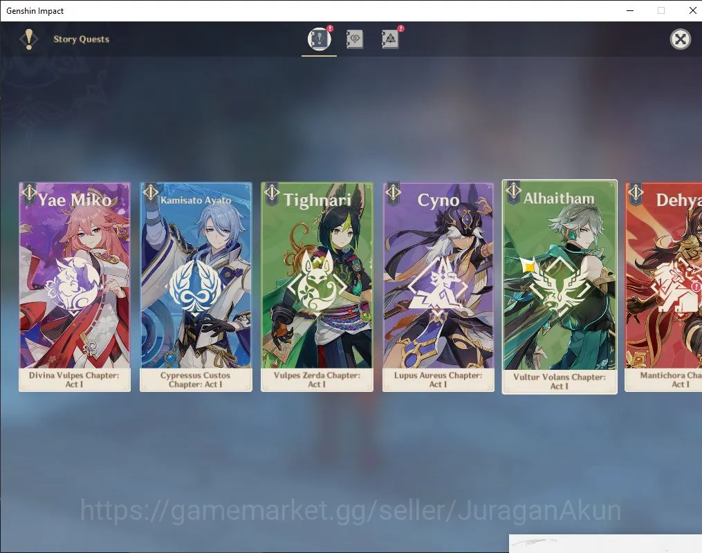Genshin Impact Accounts Mid Game ASIA|AR 55| 7 Limited+ 2[5* Weapon]|Arlecino,kazuha,Yelan,Raiden,Zongli,HuTao,Mualani|MC 9