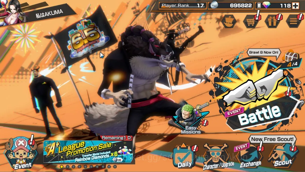 One Piece Bounty Rush Mid-Tier Meta [S-Snake Lv 65, Kuzan Lv 60,Hero Grap Lv 67,  image 1