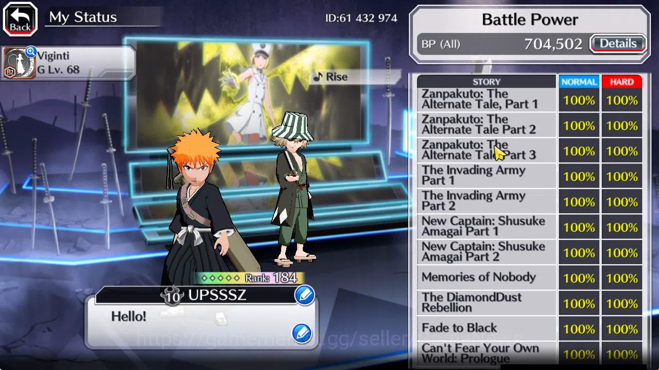 Bleach: Brave Souls Accounts Mid-Tier GLOBAL 43K Orb|Valentine26 Lv200(Yachiru,Rukia),Lv200 Rukia,Ichigo 10Th Aniv,Lv200Duo 6