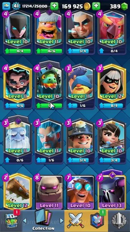 Clash Royale Accounts High-End Lvl 41|Trophy 8274|KTL 13|Limited Skin Emote|Card 121|1 Hero,15 EVO,8 Champ,21 Legend,33 6
