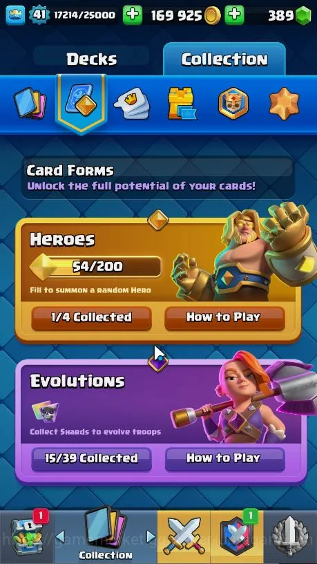 Clash Royale Accounts High-End Lvl 41|Trophy 8274|KTL 13|Limited Skin Emote|Card 121|1 Hero,15 EVO,8 Champ,21 Legend,33 7