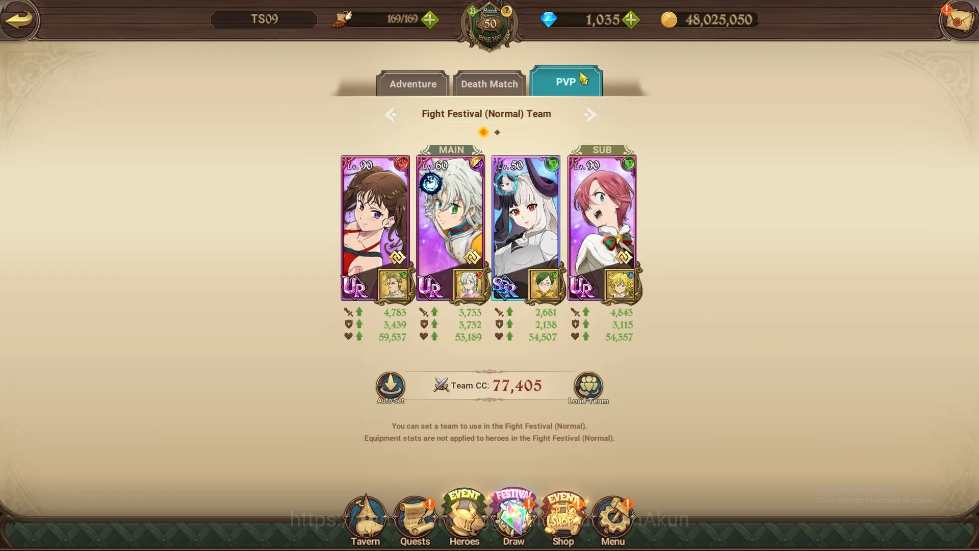 The Seven Deadly Sins: Grand Cross Accounts Starter ASIA | 872K CC | Ch 5 | Starter | 1 LR + 2 UR + 1035 Gems | Elizabeth 3