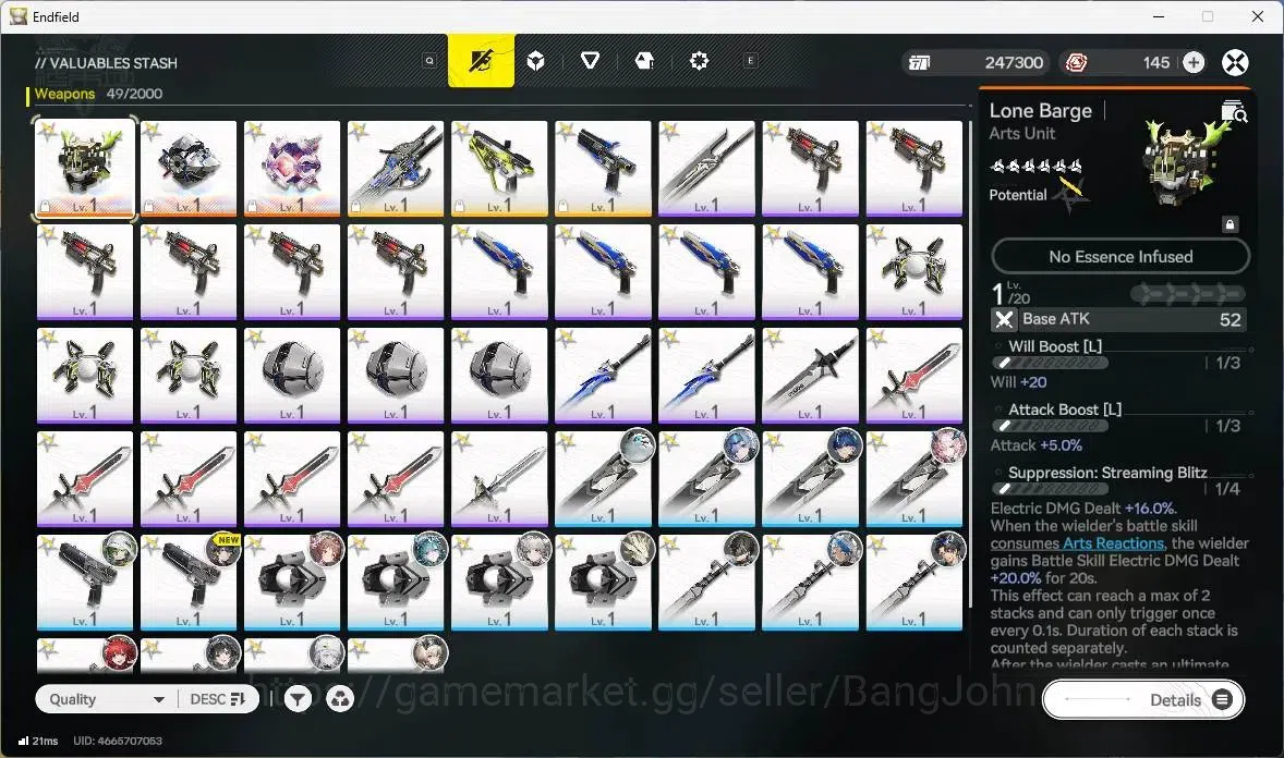 Arknights: Endfield Accounts ASIA | Stater | 1 Limit ( Mi Fu ) | 247K Gold | 10 image 5