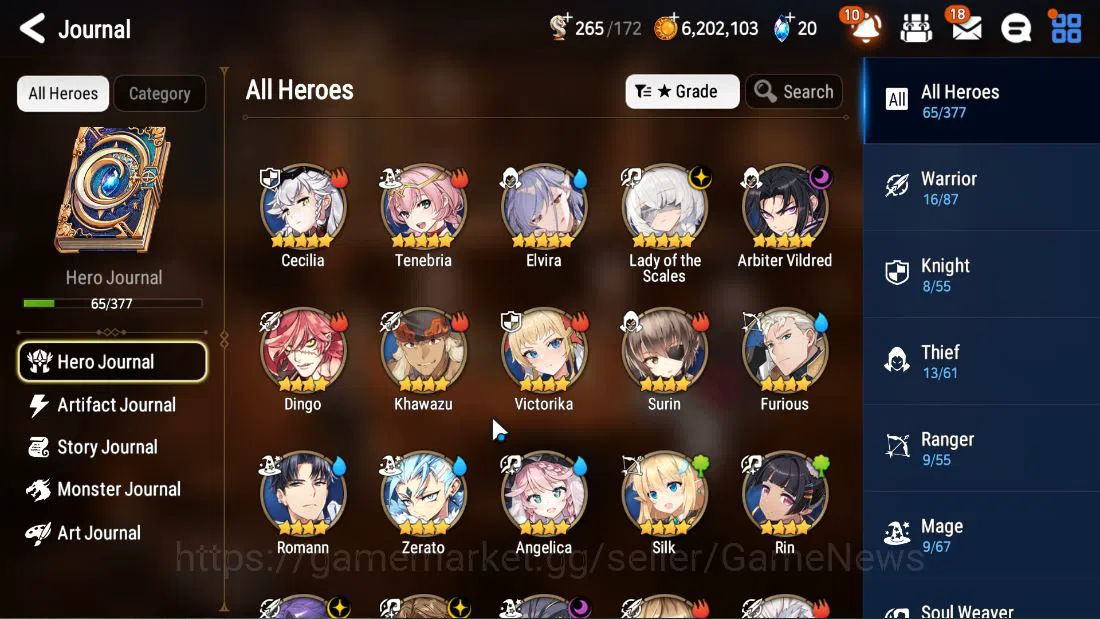Epic Seven Accounts GLOBAL UNVERIF|NEW ERA|2 ML (LOT Scales, AVildred) image 17