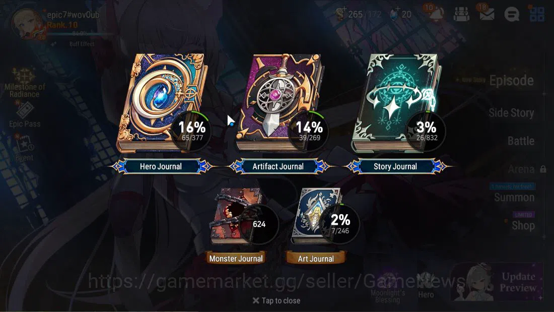 Epic Seven Accounts GLOBAL UNVERIF|NEW ERA|2 ML (LOT Scales, AVildred) image 19