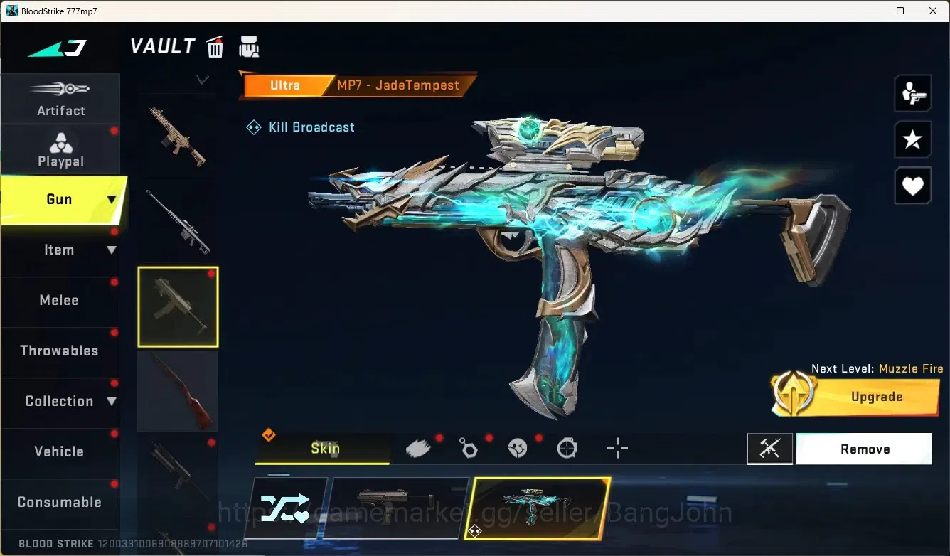Blood Strike Accounts Collab Skin ASIA|Eternal Gun:AUG-Empyrean|1 Collab Gun:MCX - EVA-00 [EVA]|1 Ultra Gun|7 Legend 10