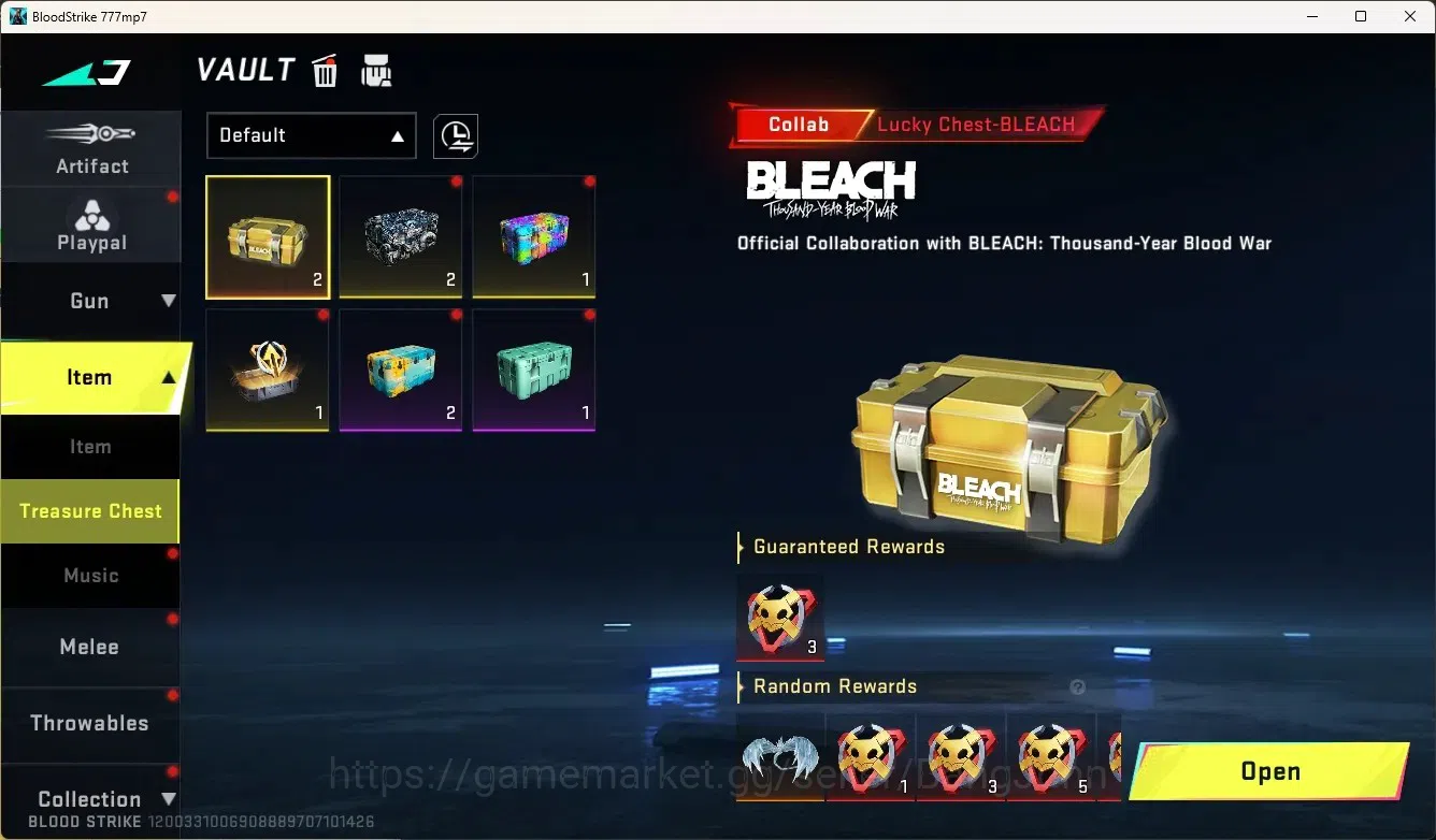 Blood Strike Accounts Collab Skin ASIA|Eternal Gun:AUG-Empyrean|1 Collab Gun:MCX - EVA-00 [EVA]|1 Ultra Gun|7 Legend 13