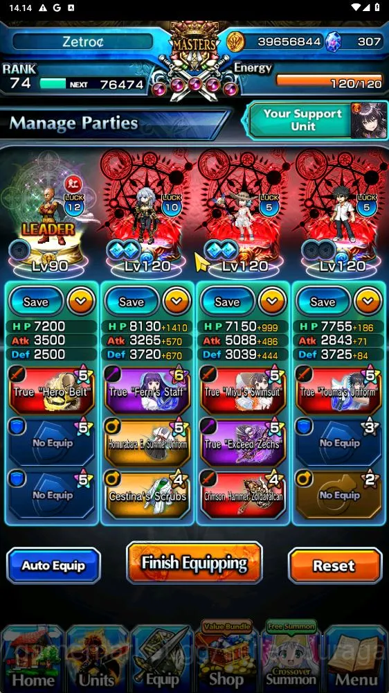 Grand Summoners Accounts Global|Rank 74|13 Ascend [MomoTW,EmiyaTW,ShunaTW,C image 4