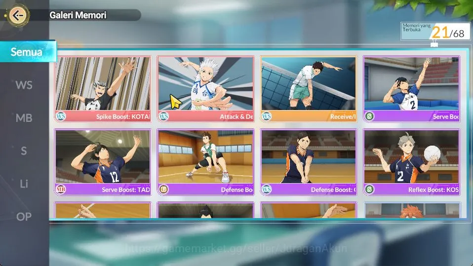 HAIKYU!! FLY HIGH Accounts SEA |Lvl 39|3,1K DM+15 URTicket|2 UR+Memo [Korai S image 2