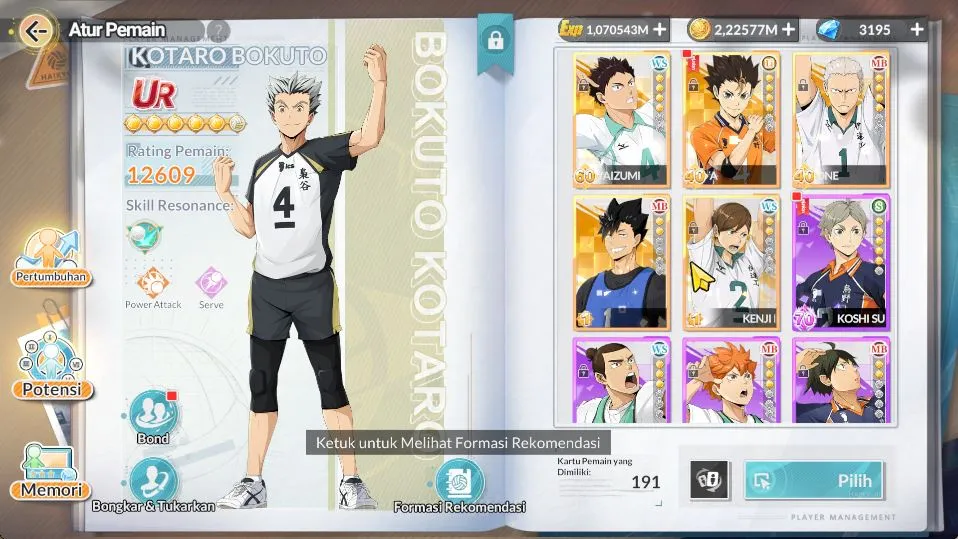 HAIKYU!! FLY HIGH Accounts SEA |Lvl 39|3,1K DM+15 URTicket|2 UR+Memo [Korai S image 3