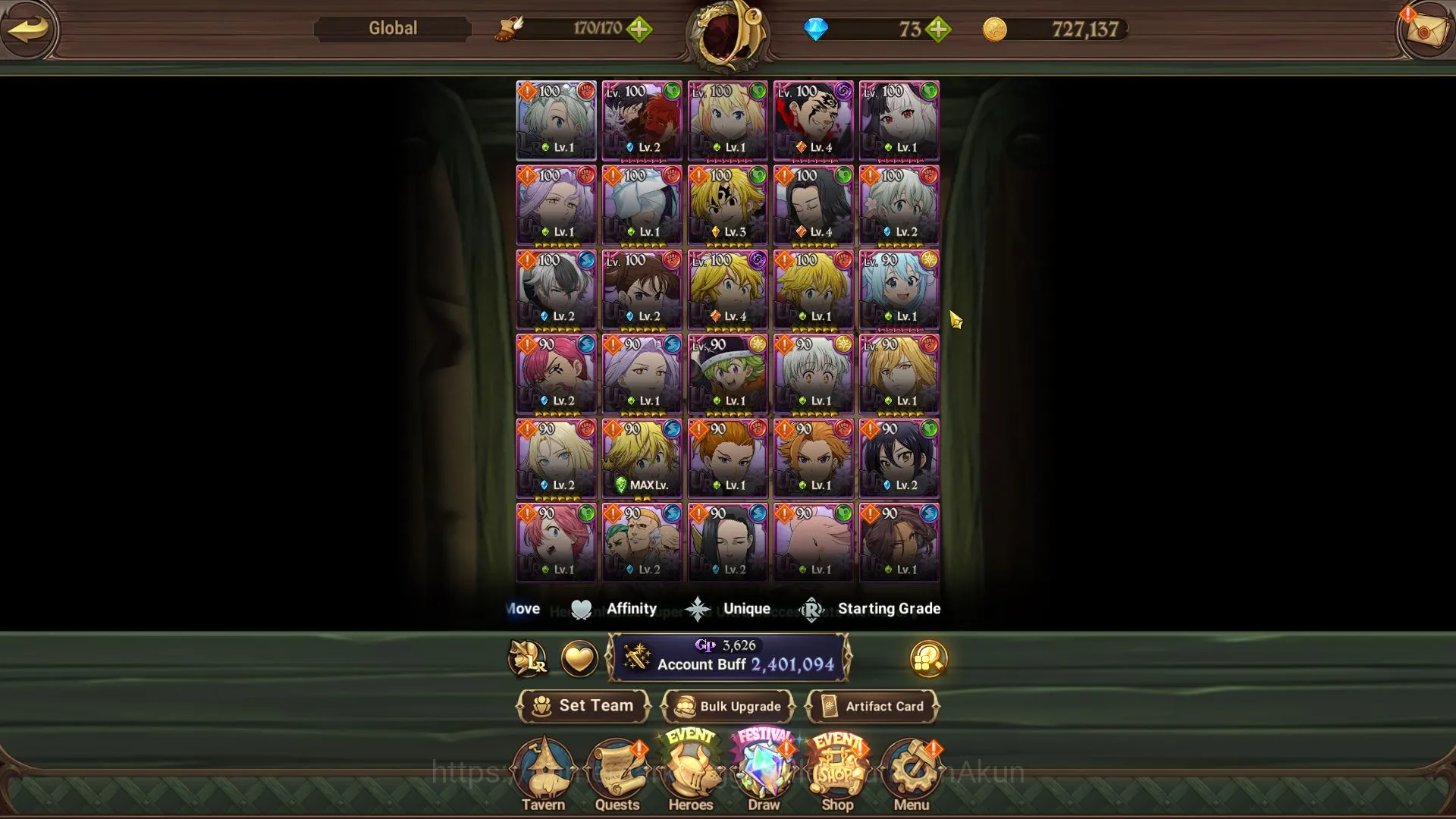 The Seven Deadly Sins: Grand Cross Accounts Asia|2,4M CC|1 LR+8 UR+Collab Konosuba|Elizabeth,M image 5