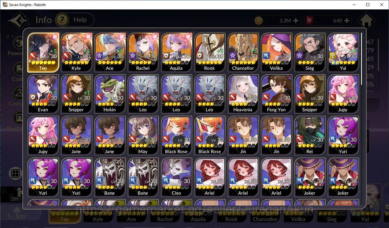 Seven Knights Re:Birth Accounts [Re:BIRTH]Global300xx|9 Legend, 5 SPECIAL|Teo,Kyle image 3