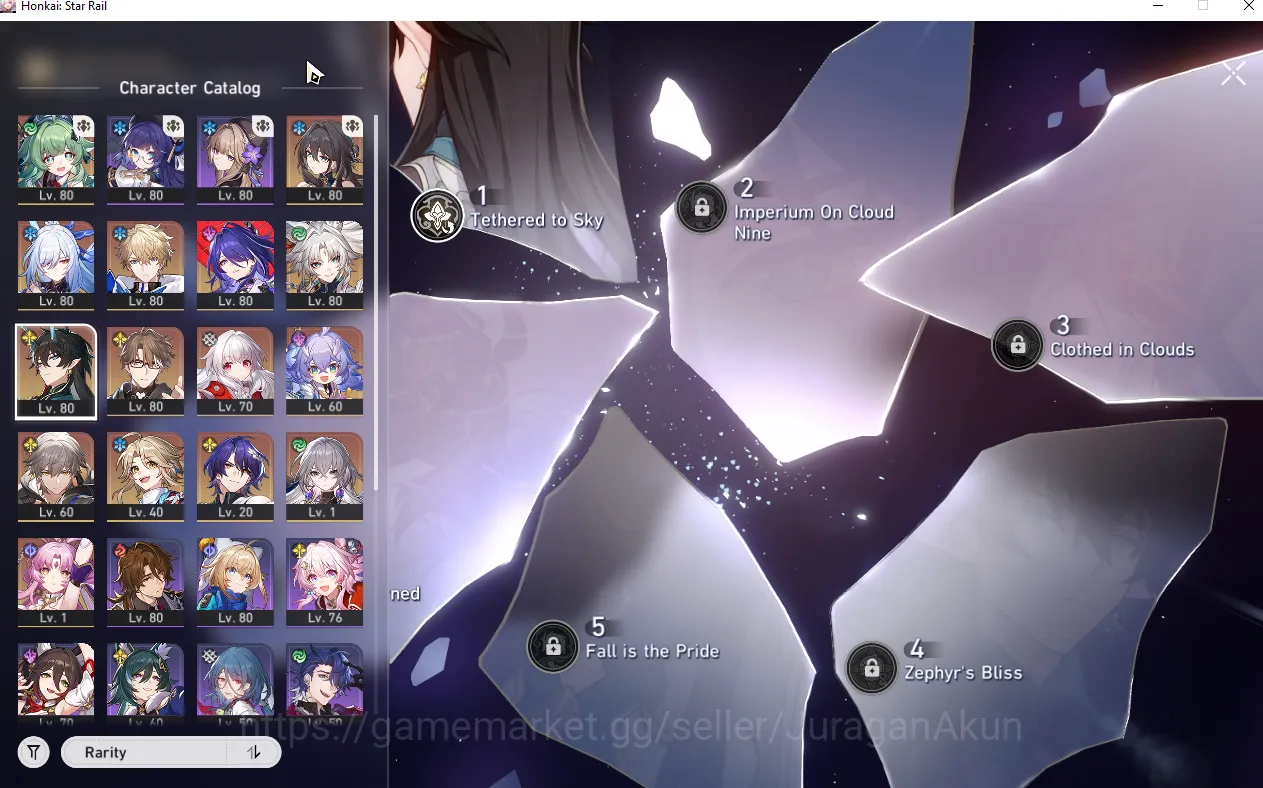 Honkai Star Rail Accounts Asia [TL70] 6 Limited + 3 Sign (Dan Heng IL E1+Sig image 4