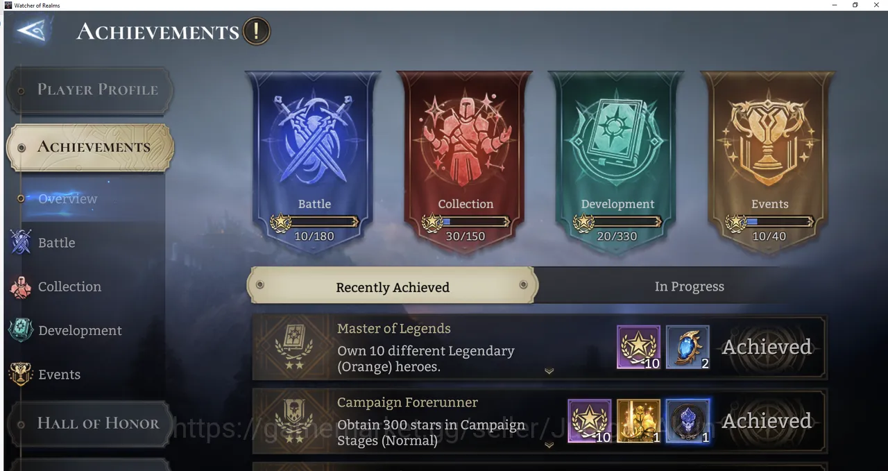 Watcher of Realms Accounts End-Game Global 500xx | 785k Power| 10 Legendary(Hatssut, Valkyra, Crach, Shamir etc) + 40 Epic 6