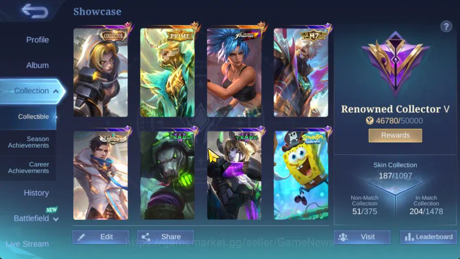 Mobile Legends: Bang Bang Accounts Hero 115|Skin 187|High Immo 111|Prime Granger,LB G image 16