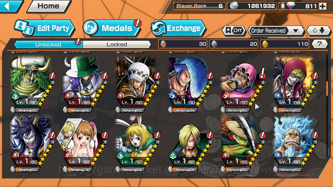 One Piece Bounty Rush Accounts Global|5EX|Flame Emperor Sabo,GP Newgate,5Elder Nu image 10