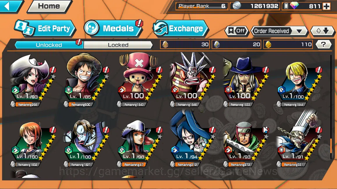 One Piece Bounty Rush Accounts Global|5EX|Flame Emperor Sabo,GP Newgate,5Elder Nu image 6