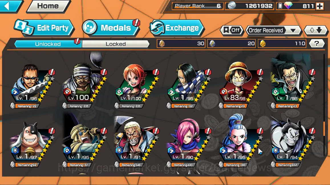 One Piece Bounty Rush Accounts Global|5EX|Flame Emperor Sabo,GP Newgate,5Elder Nu image 7