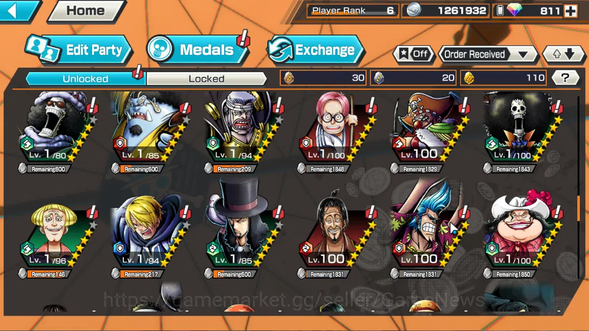 One Piece Bounty Rush Accounts Global|5EX|Flame Emperor Sabo,GP Newgate,5Elder Nu image 8