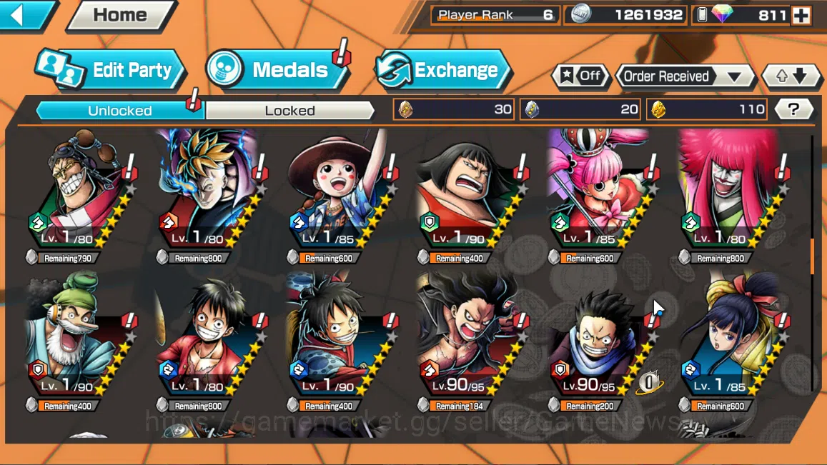 One Piece Bounty Rush Accounts Global|5EX|Flame Emperor Sabo,GP Newgate,5Elder Nu image 9