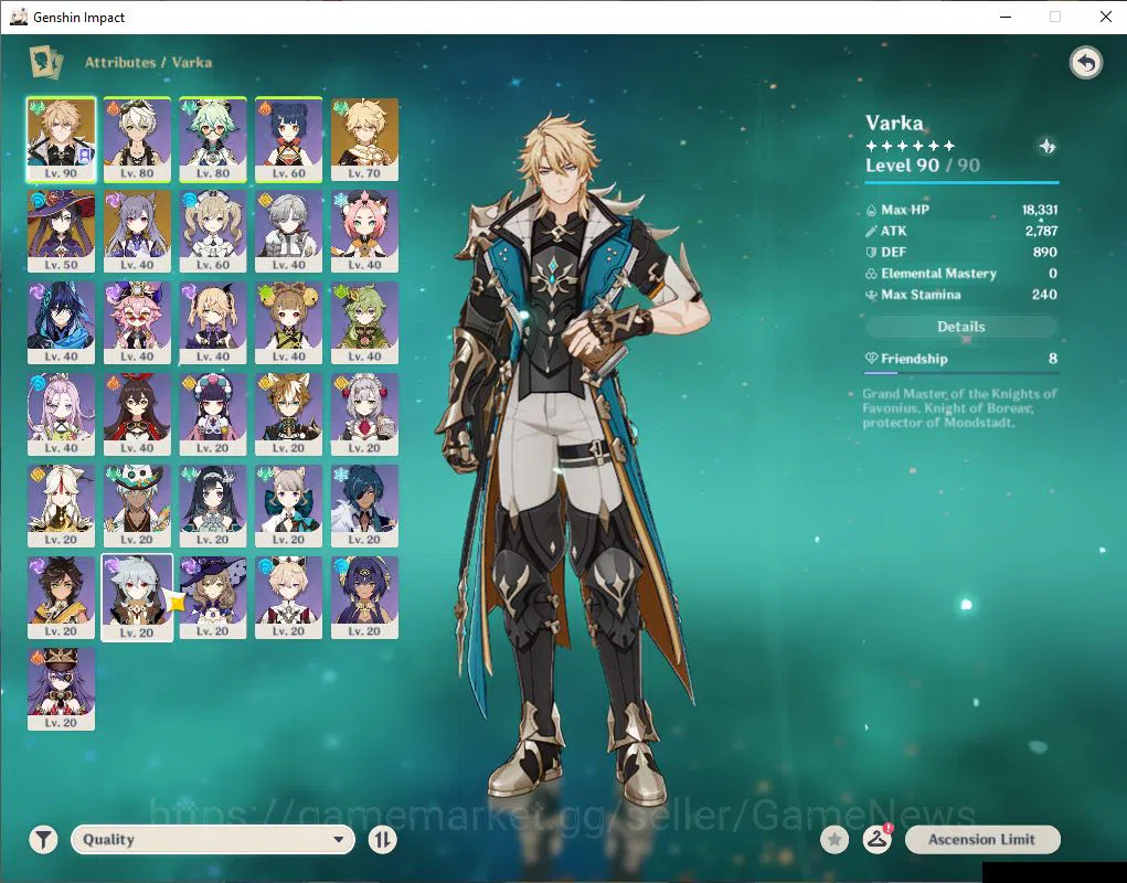Genshin Impact Accounts ASIA|AR 53|1 Limited +3(*5Weapon)| Varka+Sign |Mc image 9