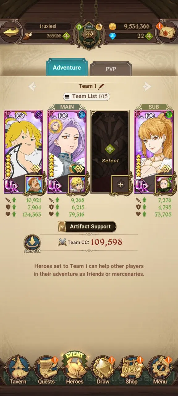 The Seven Deadly Sins: Grand Cross Accounts Others GLOBAL|1.4M CC|UR DKM2/6,WK Gowther2/6,GoT Thor,Chaos Arthur,etc|Detail 4