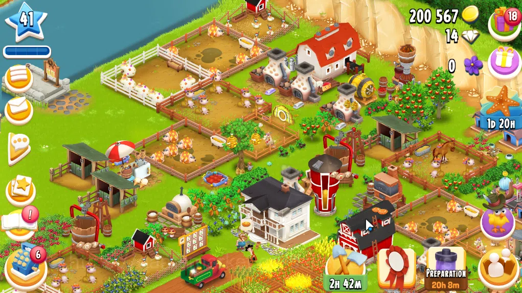 Hay Day Accounts Level 41 | Barn Storage 1100 + Silo Storage 625 | 200k Coins, 14 Diamonds |CN ON|Log Supercell ID|Take 1