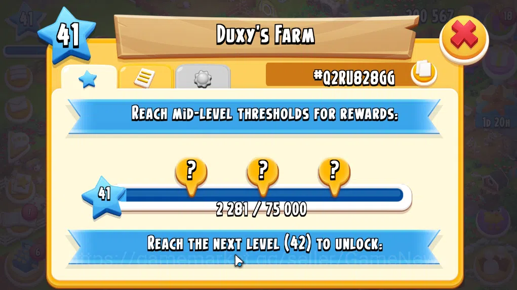 Hay Day Accounts Level 41 | Barn Storage 1100 + Silo Storage 625 | 200k Coins, 14 Diamonds |CN ON|Log Supercell ID|Take 10