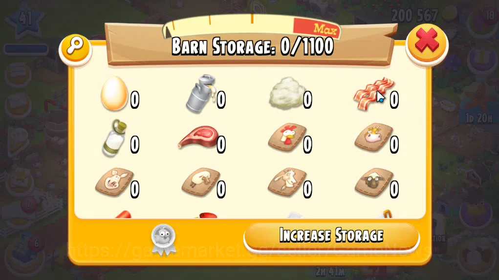 Hay Day Accounts Level 41 | Barn Storage 1100 + Silo Storage 625 | 200k Coins, 14 Diamonds |CN ON|Log Supercell ID|Take 7