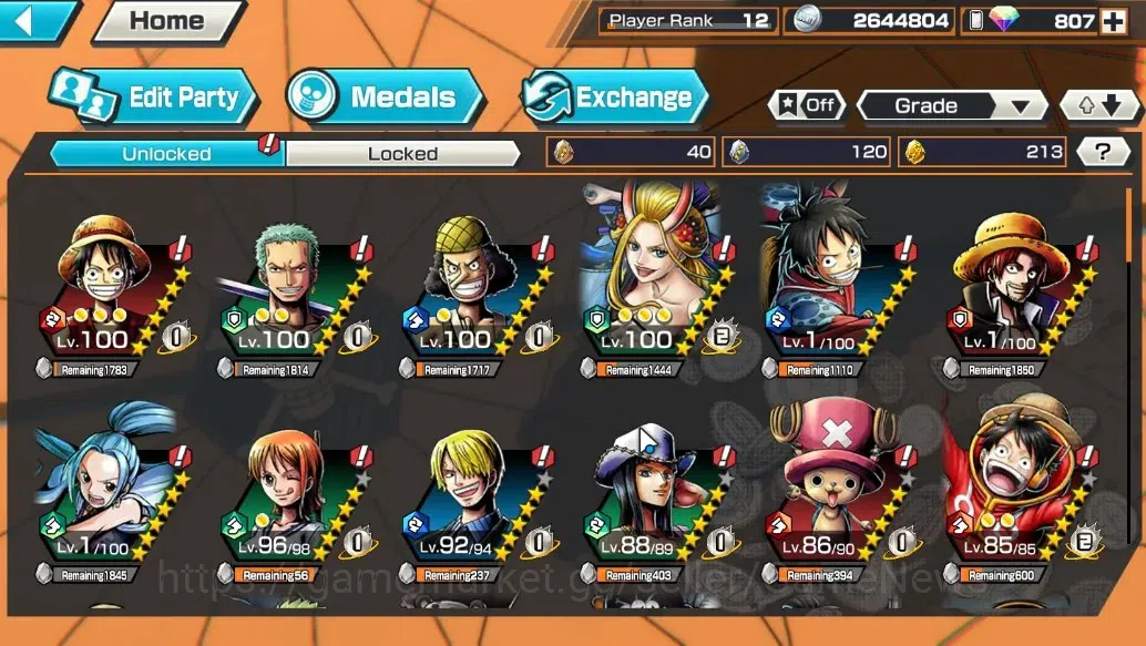 One Piece Bounty Rush Accounts Global |4 EX |T4E Marshall D. Teach,T5E Jaygarcia  image 10