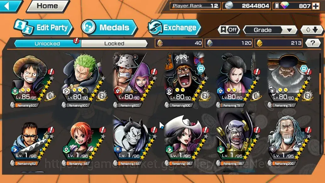 One Piece Bounty Rush Accounts Global |4 EX |T4E Marshall D. Teach,T5E Jaygarcia  image 11