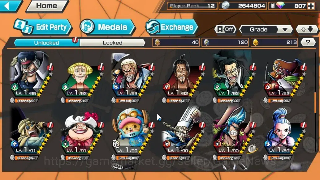 One Piece Bounty Rush Accounts Global |4 EX |T4E Marshall D. Teach,T5E Jaygarcia  image 12