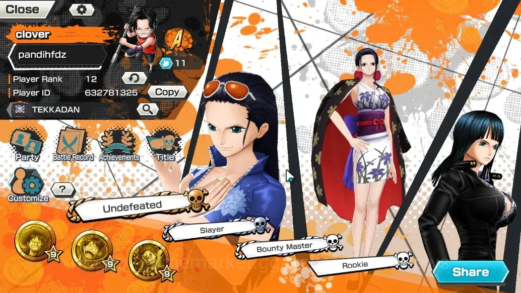 One Piece Bounty Rush Accounts Global |4 EX |T4E Marshall D. Teach,T5E Jaygarcia  image 2