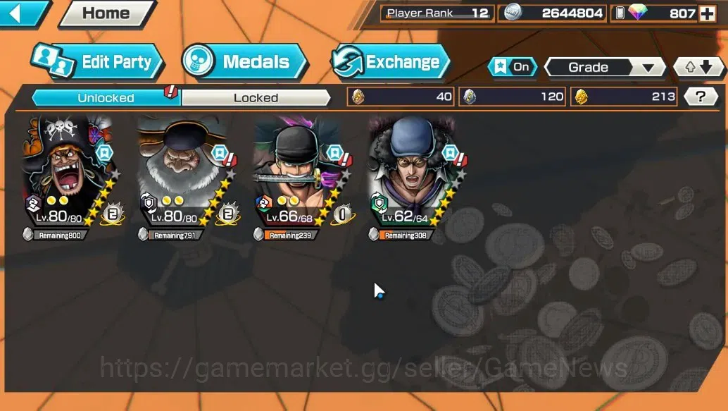One Piece Bounty Rush Accounts Global |4 EX |T4E Marshall D. Teach,T5E Jaygarcia  image 5