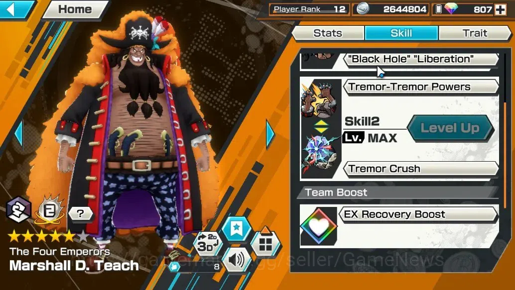 One Piece Bounty Rush Accounts Global |4 EX |T4E Marshall D. Teach,T5E Jaygarcia  image 6
