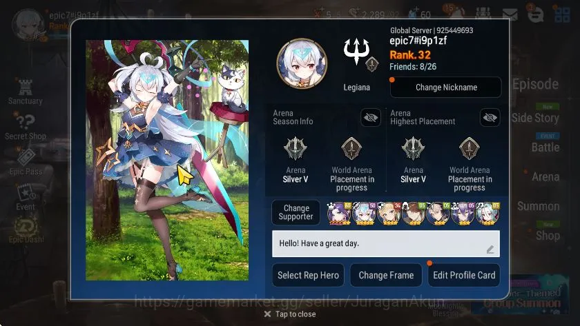Epic Seven Starter Global Unverif|Best Starter|7ML (Lilibet,Briseria, image 1