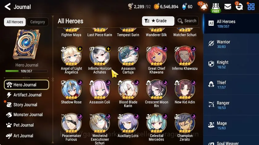 Epic Seven Accounts Starter Global Unverif|Best Starter|7ML (Lilibet,Briseria,DrakCovus,etc) 7RGBHero+Limited 5