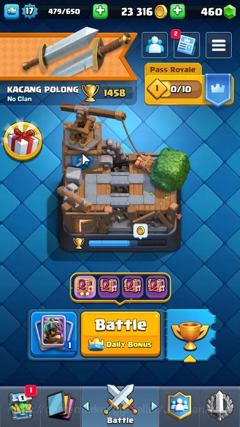 Clash Royale Accounts Lvl 17|Starter|Trophy 1458|Limited Skin|KTL 7|Card image 2