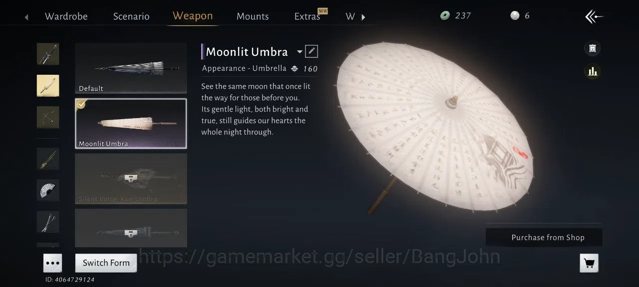 Where Winds Meet Accounts LEVEL 78 | MC MALE | UMBRELLA SKIN | 14K POWER | PILLOW PILL 48 | HARMONIC CORE 1 UNUSED | WWM150B 6