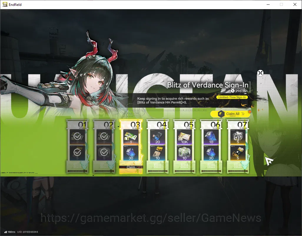 Arknights: Endfield Accounts NA/EU|Lv2|Fresh Starter|SSR2(1Limit)+4(*6WP)|Zhuan image 13