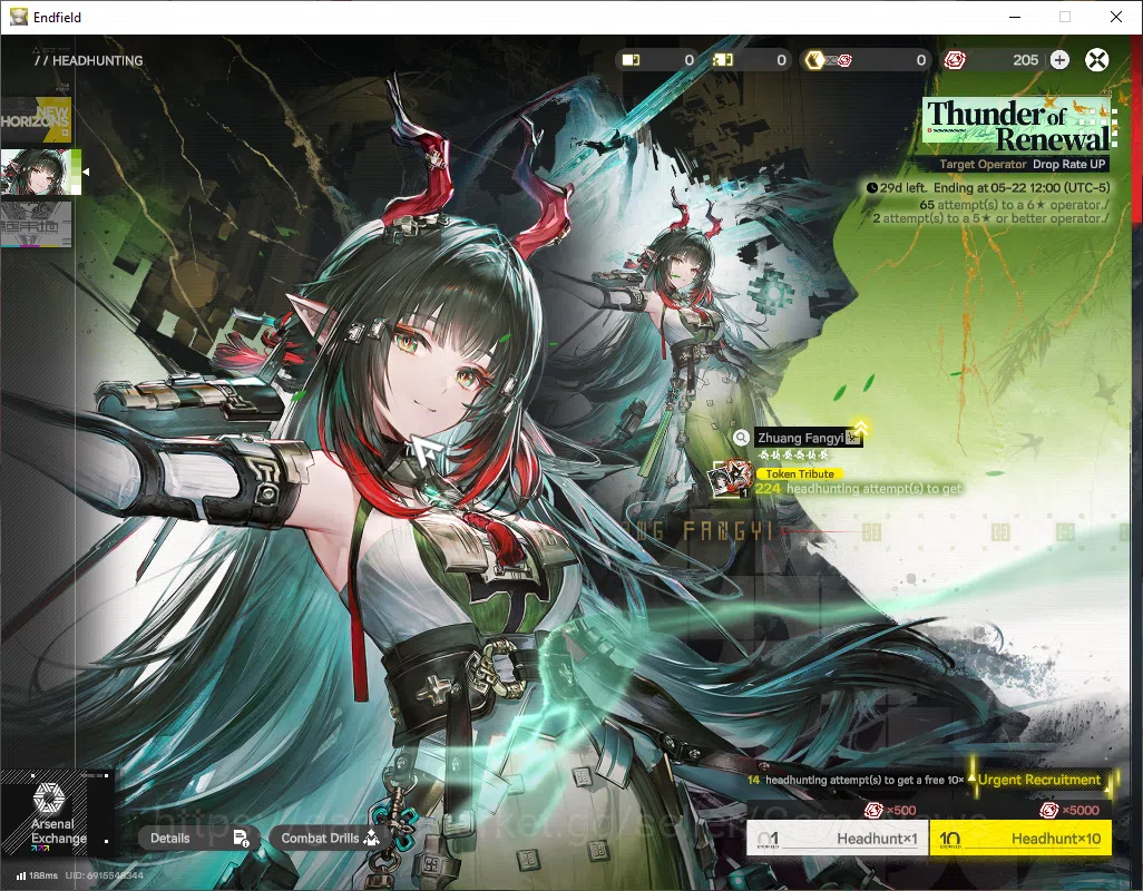 Arknights: Endfield Accounts NA/EU|Lv2|Fresh Starter|SSR2(1Limit)+4(*6WP)|Zhuan image 2