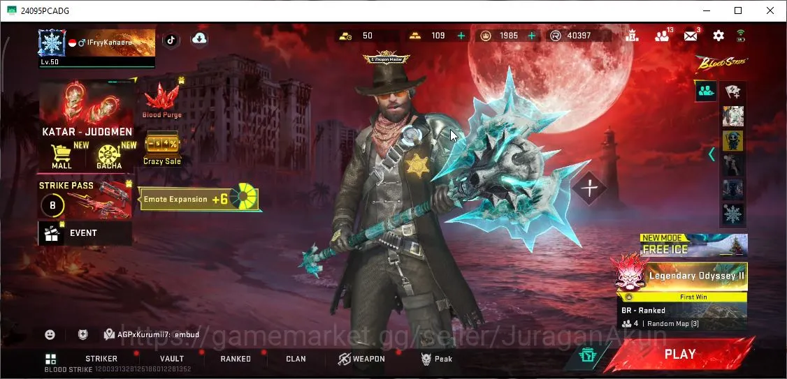 Blood Strike Mid-Tier Asia|Eternal Zero-OS|Mele (Katana,Greataxe)Collab  image 1