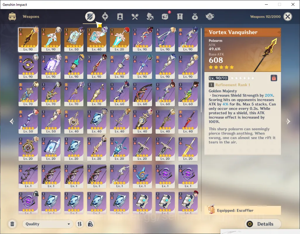 Genshin Impact Accounts Mid Game Asia|AR 55|8Limited+4[5*Weapon]|Huo Tao C2,Escoffier+Sign,Furina,Kazuha,Neuvillate,Etc|MC 3