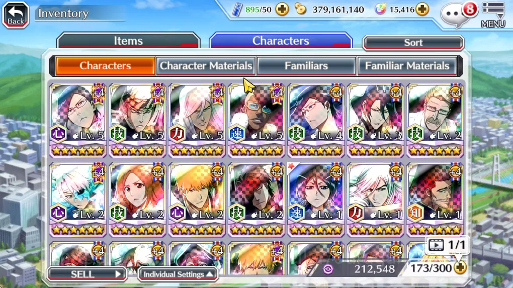 Bleach: Brave Souls Accounts Mid-Tier [GLOBAL] 15k Orbs + 4 5/5 Char(UryuTYBW25 ,Renji TYBW25,Jushiro TYBW25, TYBW Oh-Etsu