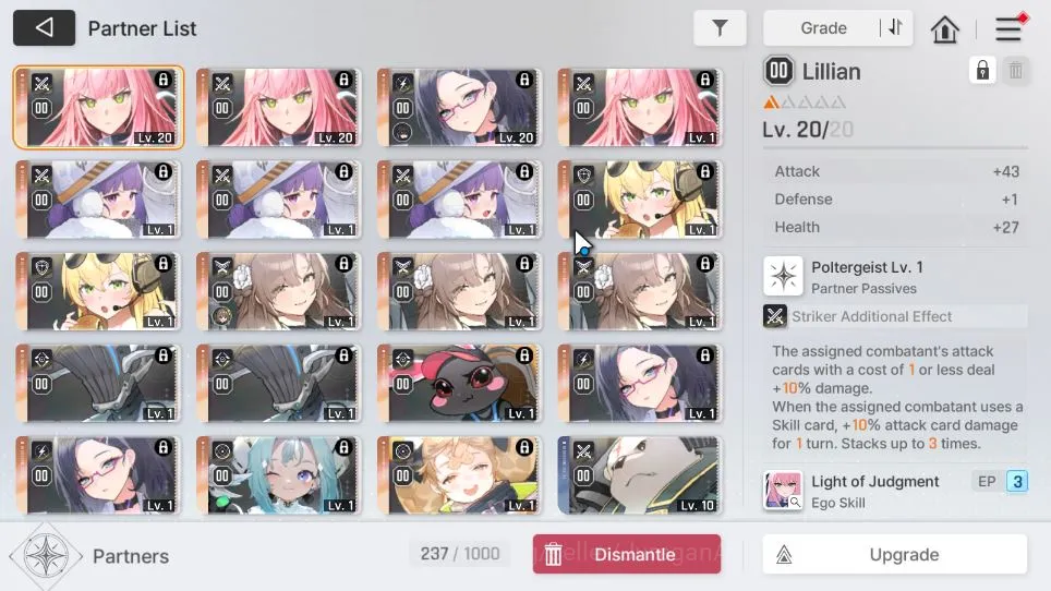 Chaos Zero Nightmare Accounts GLOBAL Lv21| 3 SSR (Veronica,Hugo,Haru) +  7 SR (Nia,Beryl,Amir,etc) + 19 SR Partners |Log 2