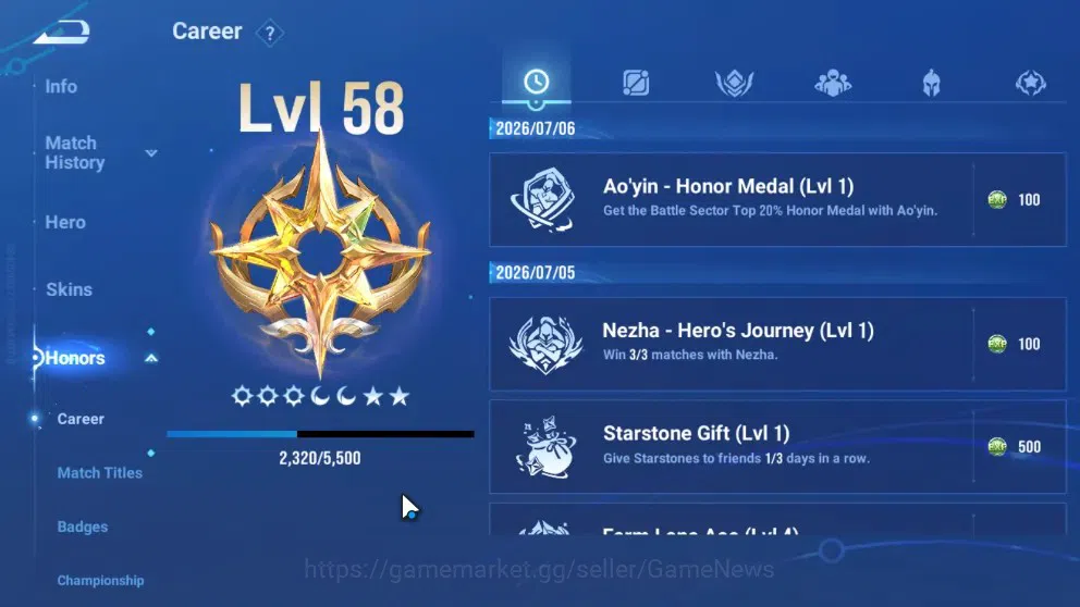 Honor of Kings Accounts Rare Skin Hero 85 Skin 38|2Legend(Zilong,Wukong)GM(Gan & Mo)3Worldly(Angela,Liu Bei,Yang 7