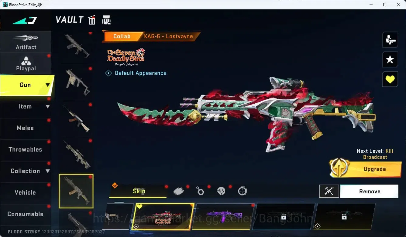 Blood Strike Accounts ASIA | TR Ken Ryugi Striker | 7DS KAG-6 Gun | 3 7D image 4