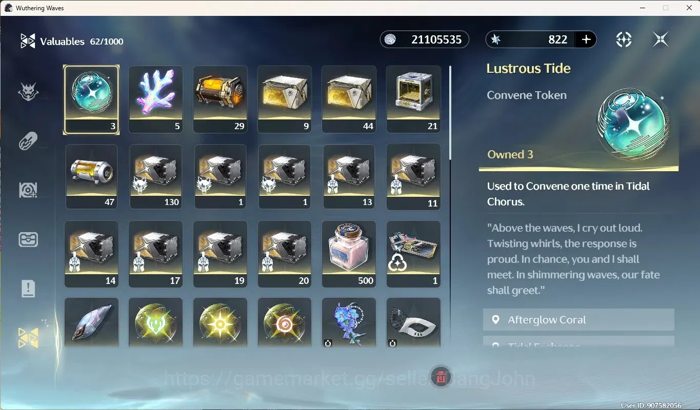 Wuthering Waves Accounts Starter SEA|UL 48|Rank 5|1 Char Limited [Hiyuki Resonance 5] |Mc Male|TakeMail WW246B 14
