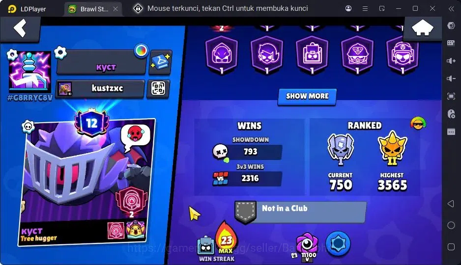 Brawl Stars Accounts Trophy 28219|94 Brawler|21 Max Hypercharge|2 Hyoercharge,9 Legend,72 Epic Skins|31395 3